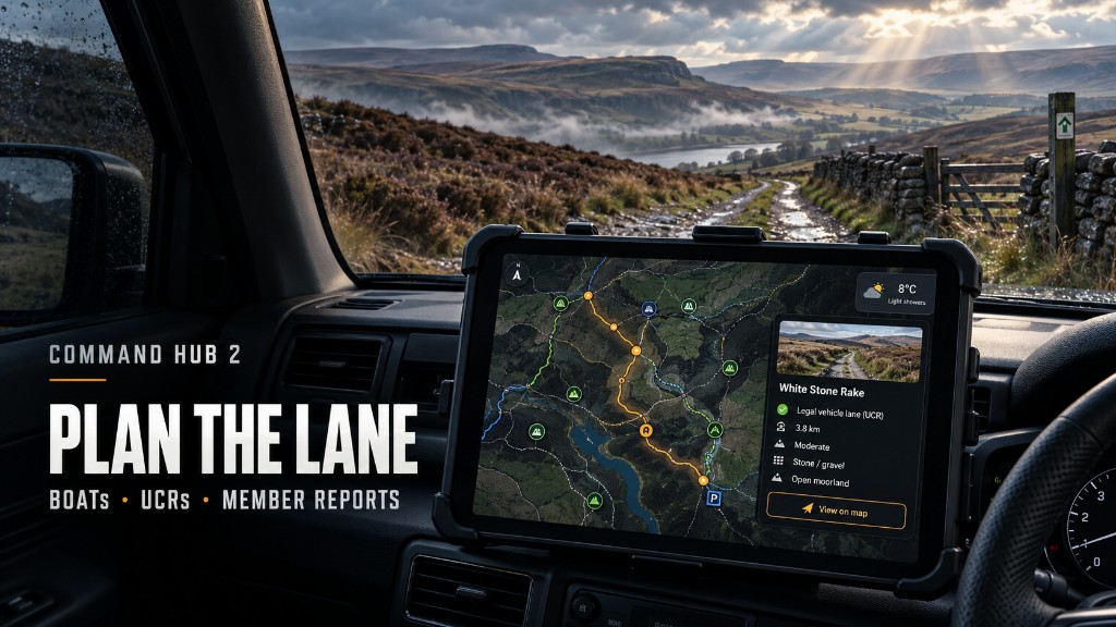 Command Hub 2 in the cab — plan the lane with BOATs, UCRs and member reports