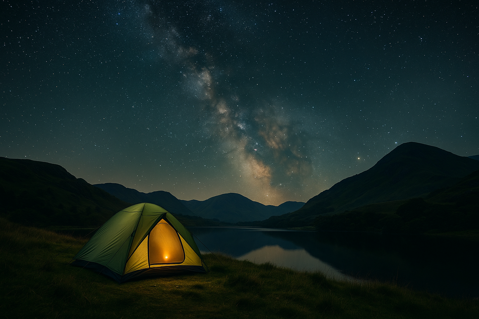Wild camping in UK mountains